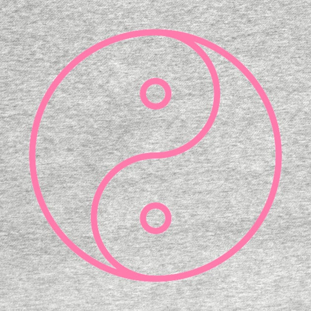 Yin Yang pink - Ancient Chinese philosophy symbol by mrsupicku